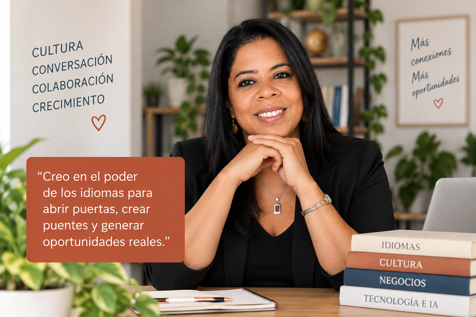Creo en poder de los idiomas y las relaciones interculturales para crear puentes y generar oportunidades reales.